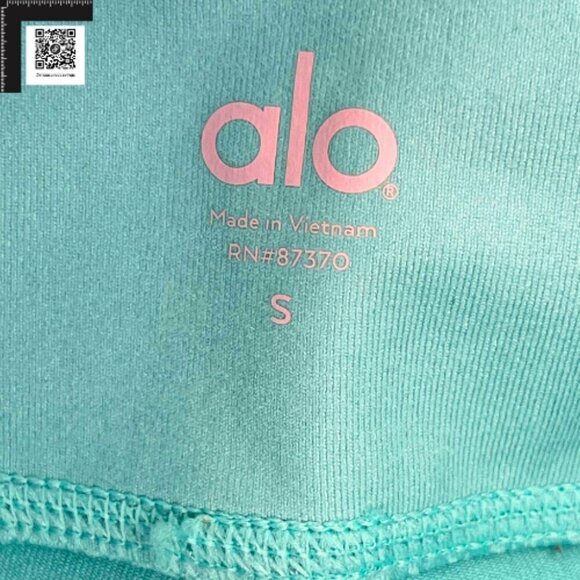 Alo -  Small NWT - Goddess Ribbed Leggings - Teal and Grey - Picture 7 of 8